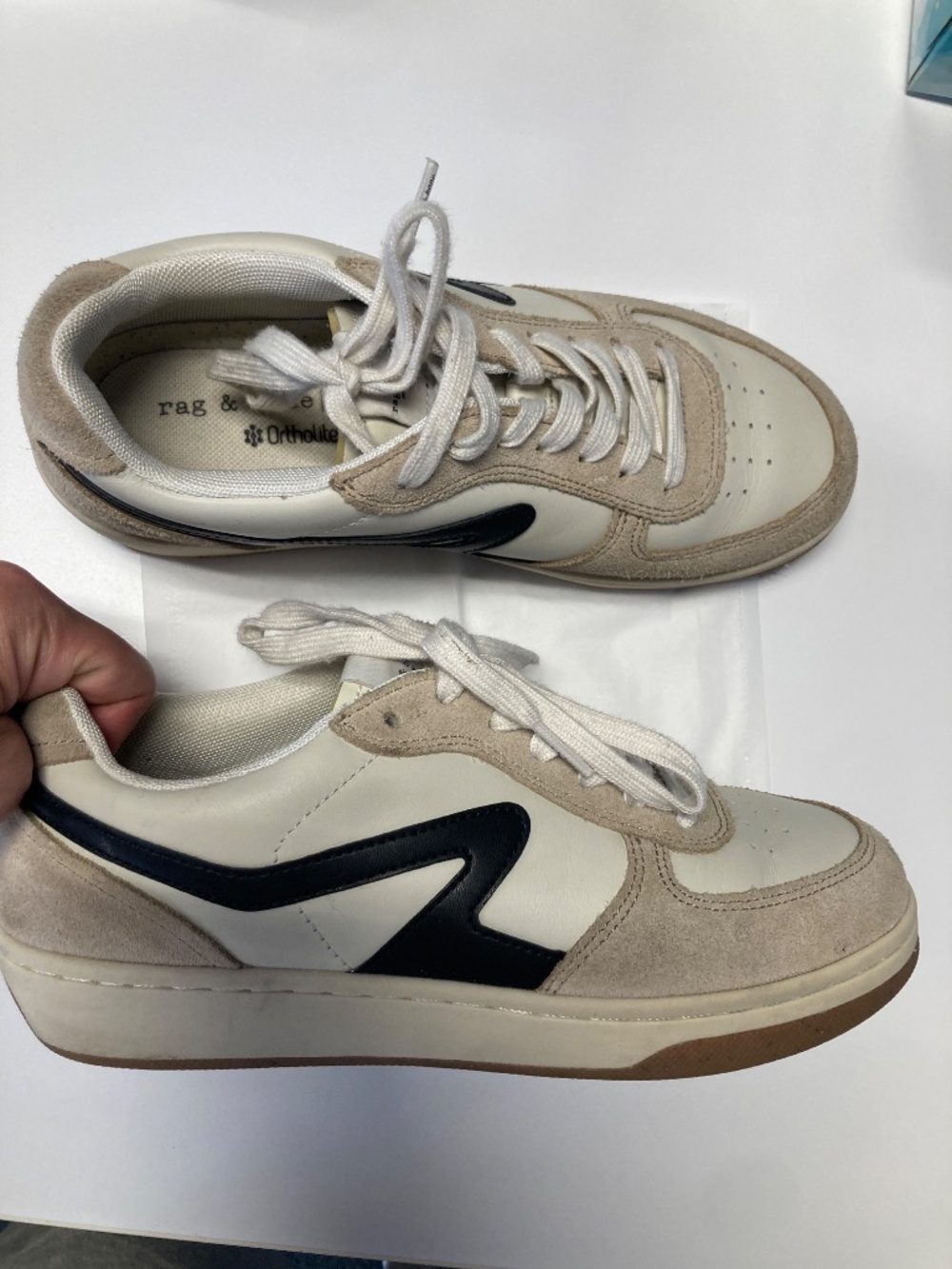 Cute Rag & Bone Size 8 Women's Retro Court Lace Up Sneakers